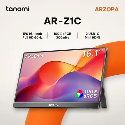 Màn hình di động Arzopa AR-Z1C IPS 60Hz 16.1 inch Full HD sRGB 100 USB-C mỏng nhẹ bảo hành 2 năm