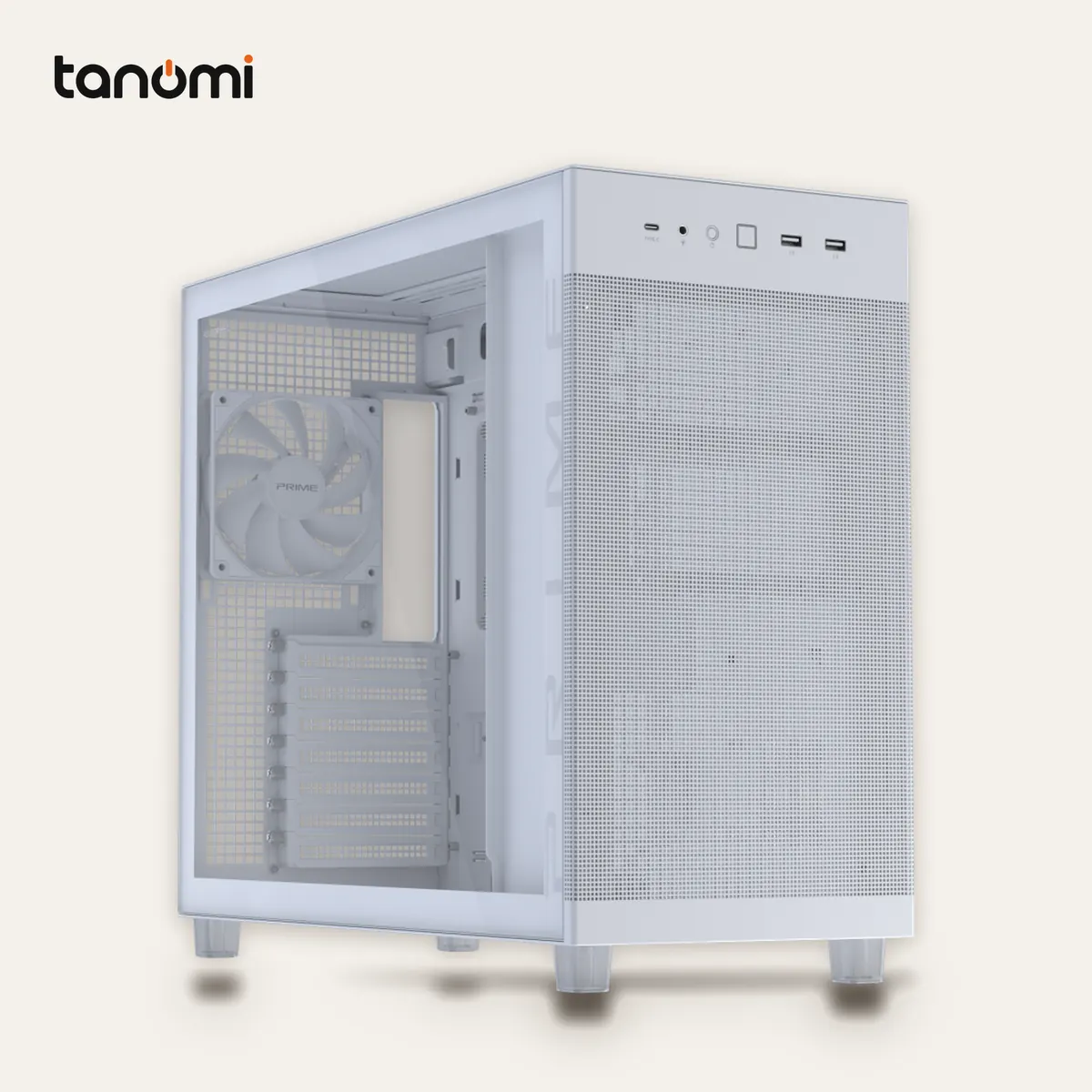 Vỏ case ASUS PRIME AP303 TG WHITE