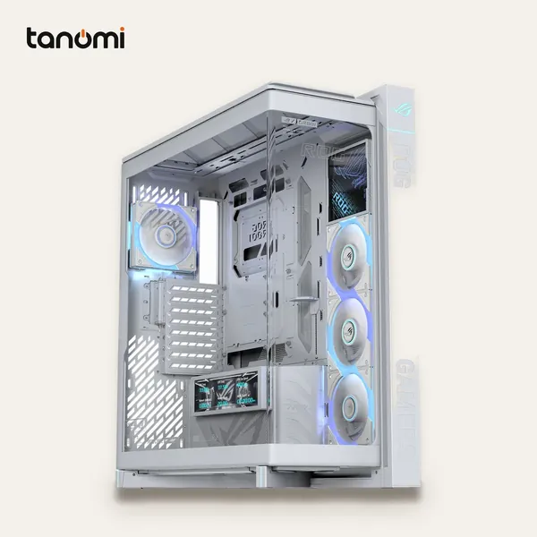 Vỏ case ASUS ROG CRONOX GR801 CURVE TG SCREEN ARGB WHITE