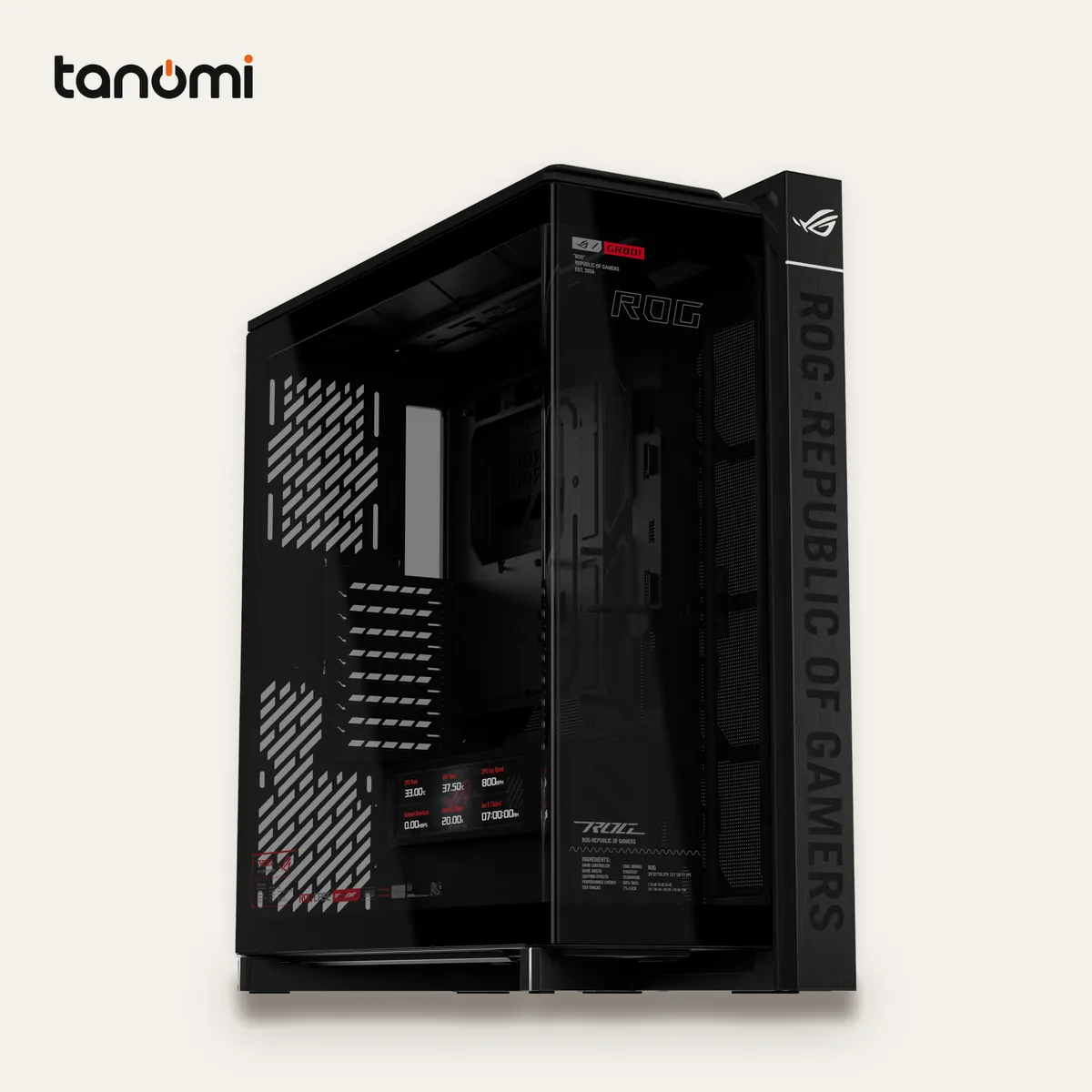 Vỏ case ASUS ROG CRONOX GR801 CURVE TG SCREEN BLACK