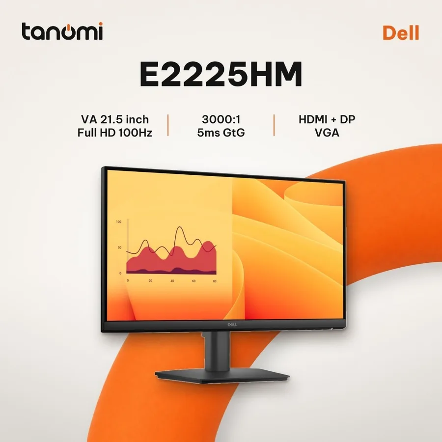 Màn hình văn phòng Dell Pro 22 E2225HM 21.5 inch Full HD 100Hz VA 3000:1 làm việc học tập bảo vệ mắt