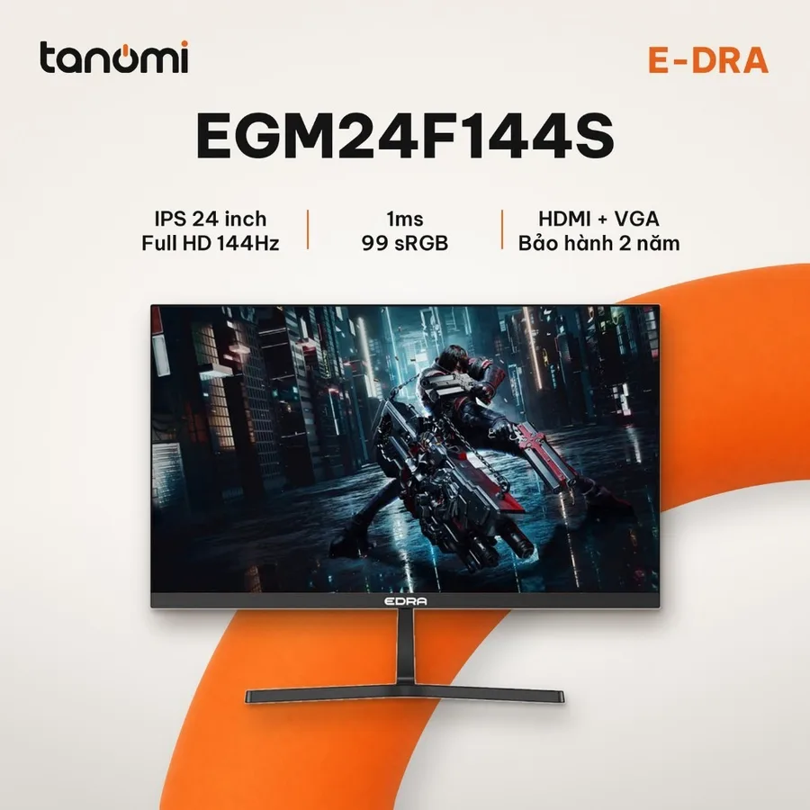 Màn hình gaming E-DRA EGM24F144S 23.8 inch IPS Full HD 144Hz 1ms chơi game 99 sRGB bảo hành 2 năm