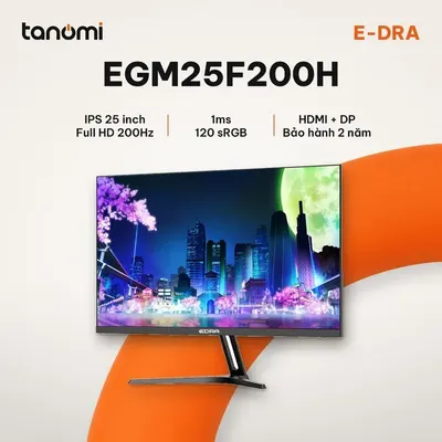 Màn hình gaming E-DRA EGM25F200H 25 inch IPS Full HD 200Hz 1ms chơi game FPS 120 sRGB bảo hành 2 năm