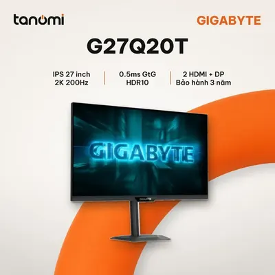 Màn hình gaming Gigabyte G27Q20T 27 inch SuperSpeed IPS 2K 200Hz 0.5ms GtG chơi game FPS HDR10 FreeSync Premium