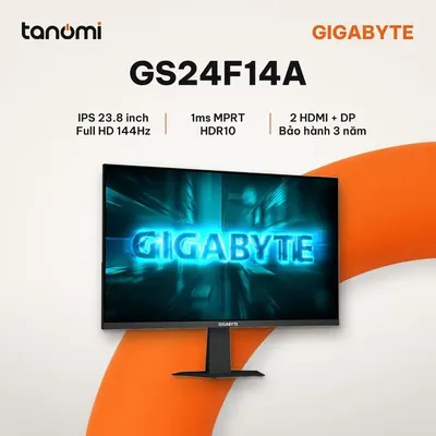 Màn hình gaming Gigabyte GS24F14A 23.8 inch IPS Full HD 144Hz OC 175Hz 1ms MPRT chơi game HDR10