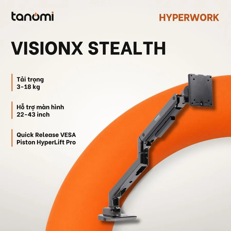 Giá đỡ màn hình HyperWork VisionX Stealth VS01