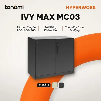 Tủ tài liệu thép 2 ngăn có khoá HyperWork Ivy Max MC03