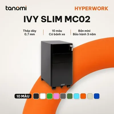 Tủ tài liệu thép di động HyperWork Ivy Slim MC02