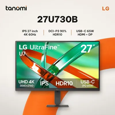 Màn hình đồ hoạ LG UltraFine 27U730B-B 27 inch IPS 4K 60Hz USB-C 65W DCI-P3 90 thiết kế chỉnh ảnh