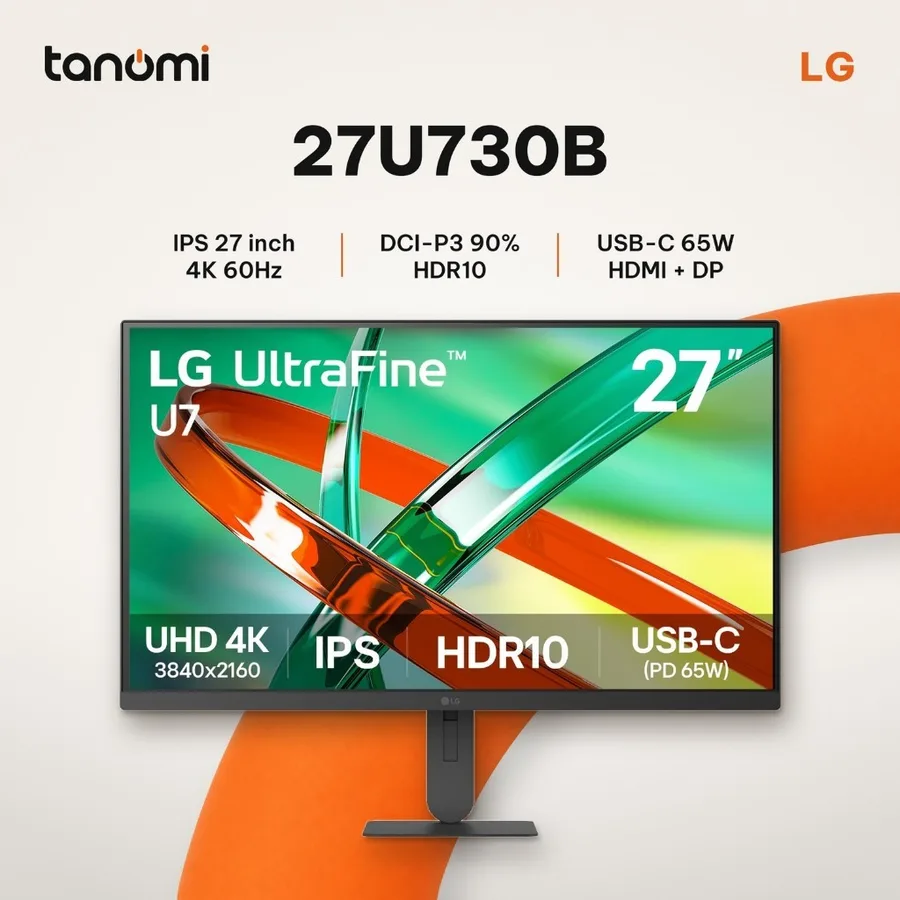 Màn hình đồ hoạ LG UltraFine 27U730B-B 27 inch IPS 4K 60Hz USB-C 65W DCI-P3 90 thiết kế chỉnh ảnh