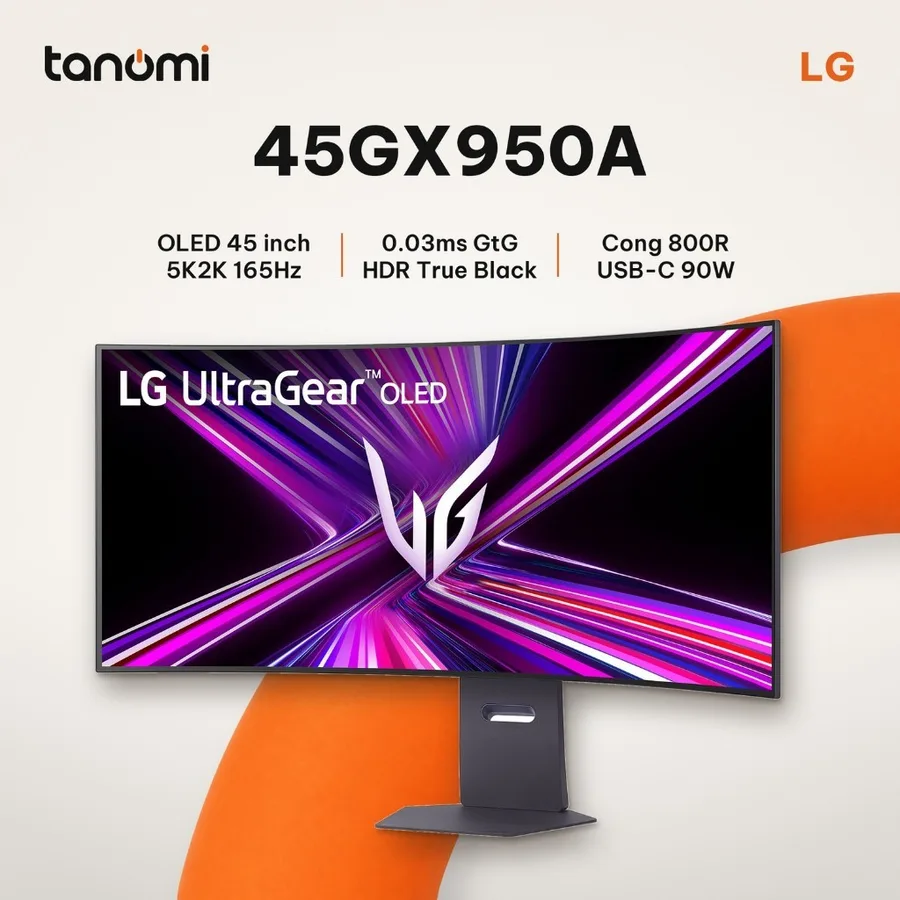 Màn hình gaming cong LG UltraGear OLED 45GX950A-B 44.5 inch 5K2K 165Hz 0.03ms GtG USB-C 90W chơi game