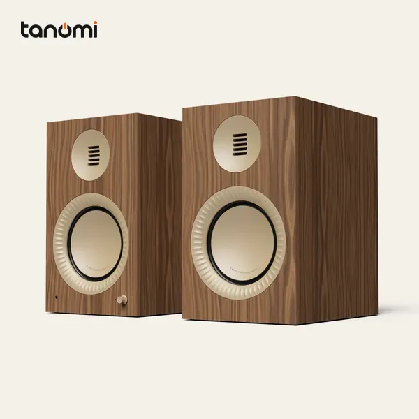 Loa bookshelf có ampli KANTO Tuk Grand Walnut Rose Gold