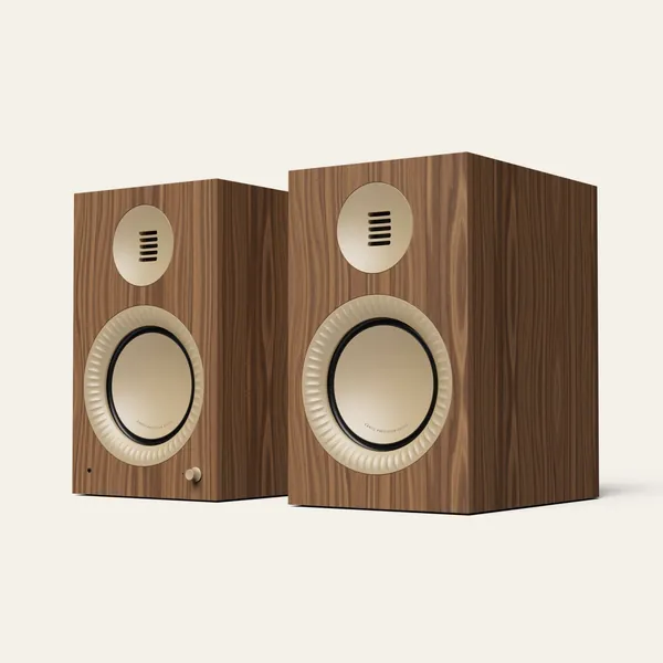 Loa bookshelf có ampli KANTO Tuk Grand Walnut Rose Gold