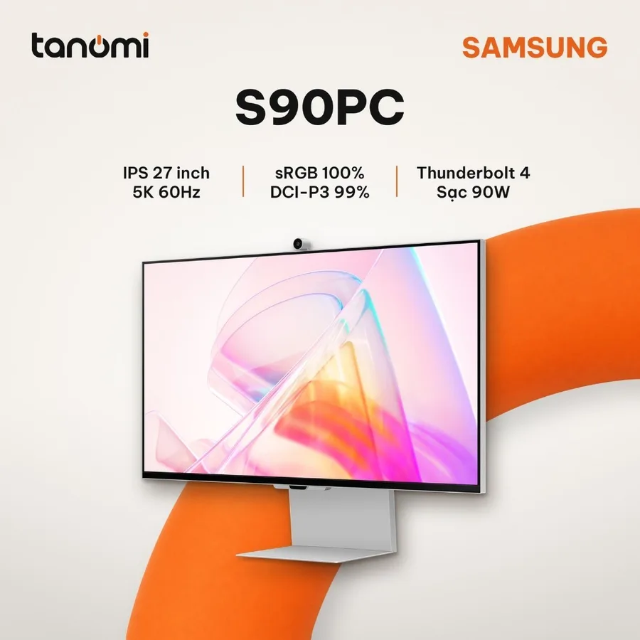 Màn hình đồ hoạ Samsung ViewFinity S9 S90PC LS27C900PAEXXV 27 inch IPS 5K 60Hz Thunderbolt 4 90W Loa 5W x 2