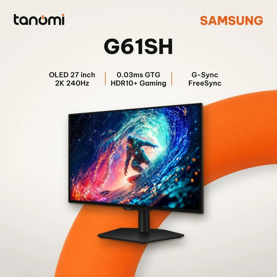 Màn hình gaming Samsung Odyssey OLED G6 G61SH LS27HG612SEXXV 27 inch 2K 240Hz 0.03ms GTG G-Sync compatible