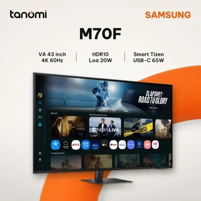 Màn hình thông minh Samsung Smart Monitor M7 M70F LS43FM702UEXXV 43 inch VA 4K 60Hz Loa 20W USB-C 65W