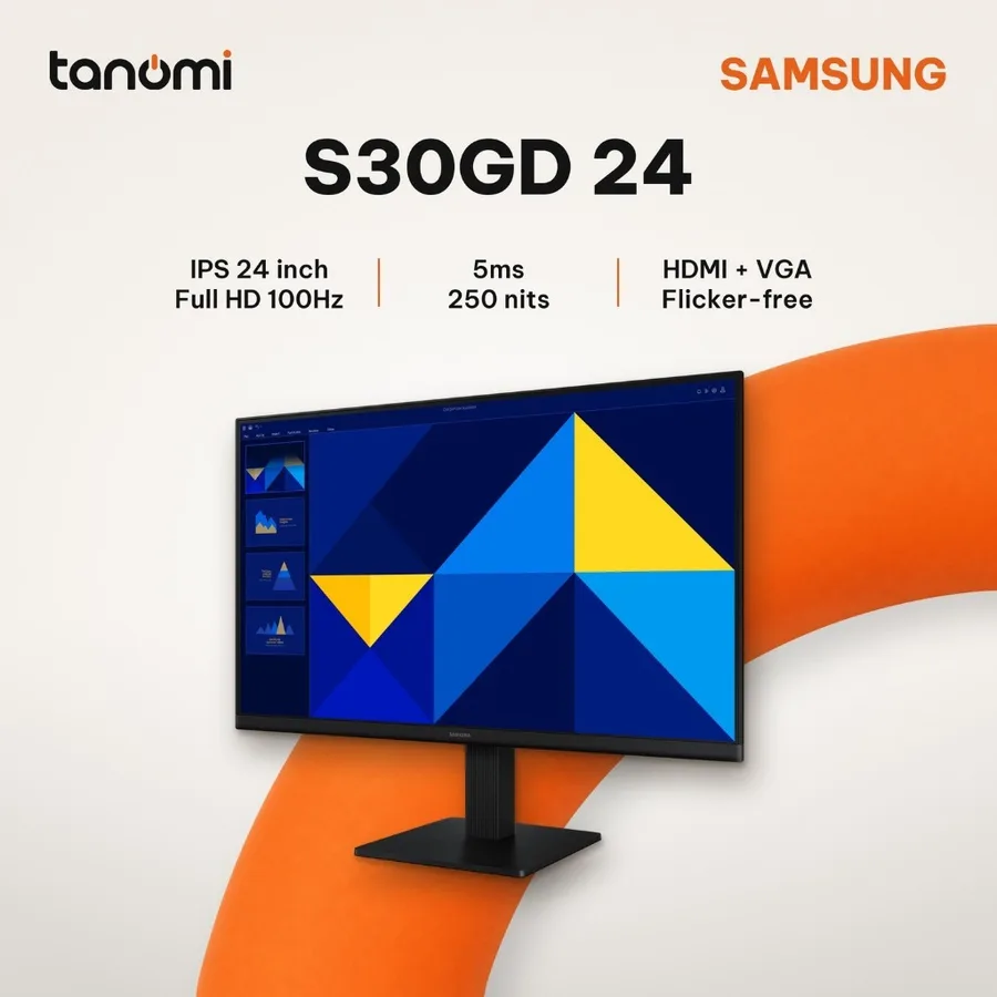 Màn hình văn phòng Samsung Essential S3 LS24D300GAEXXV 24 inch IPS Full HD 100Hz HDMI và VGA làm việc