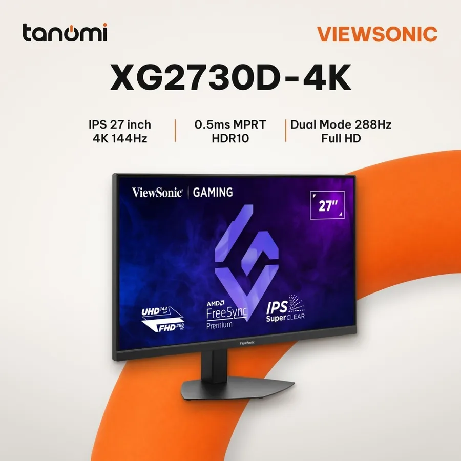 Màn hình gaming ViewSonic XG2730D-4K 27 inch IPS 144Hz Dual Mode 288Hz 0.5ms MPRT chơi game FPS