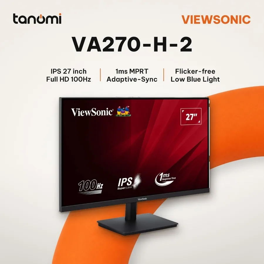 Màn hình văn phòng ViewSonic VA270-H-2 27 inch IPS Full HD 100Hz Adaptive-Sync học tập bảo vệ mắt