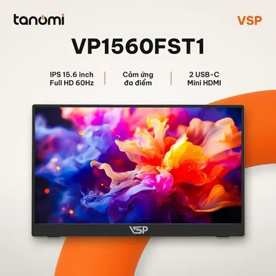 Màn hình di động cảm ứng VSP VP1560FST1 15.6 inch IPS Full HD 60Hz Cảm ứng đa điểm USB-C mỏng nhẹ