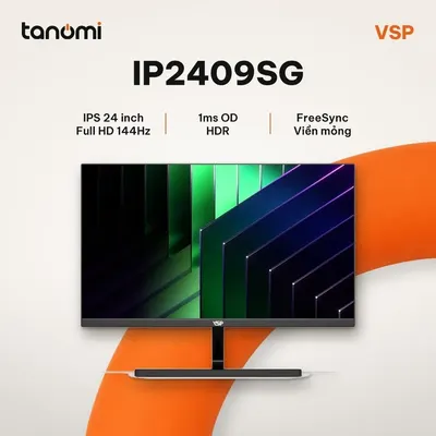 Màn hình gaming VSP IP2409SG 23.8 inch IPS Full HD 144Hz 1ms chơi game FreeSync HDR viền mỏng bảo hành 3 năm